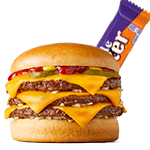 Triple Decker Burger With Cheese 